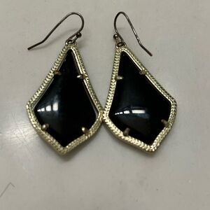 Kendra Scott Gold and Black Drop Earrings